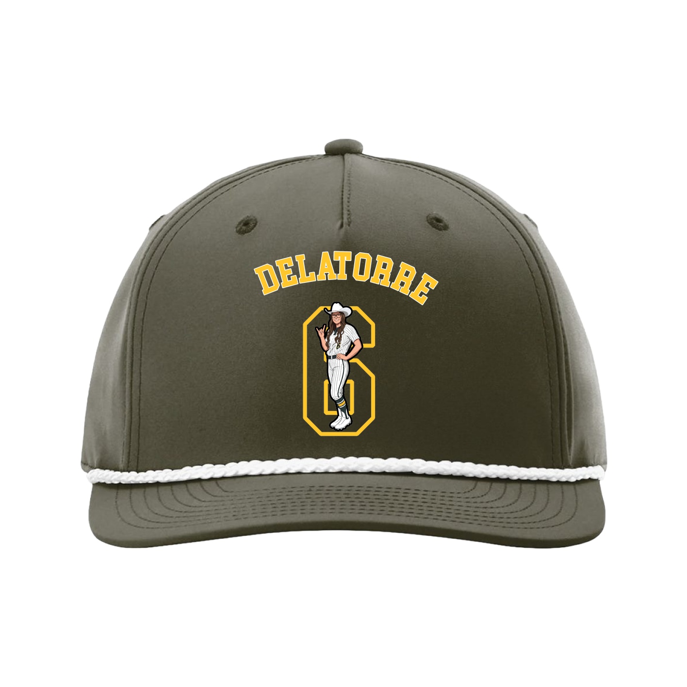 Five-Panel Classic Rope Cap — Shirsey Arch in Green
