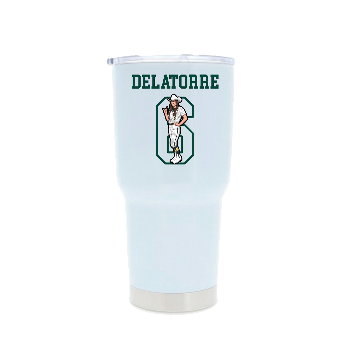 30oz Stainless Steel Tumbler — Shirsey in White