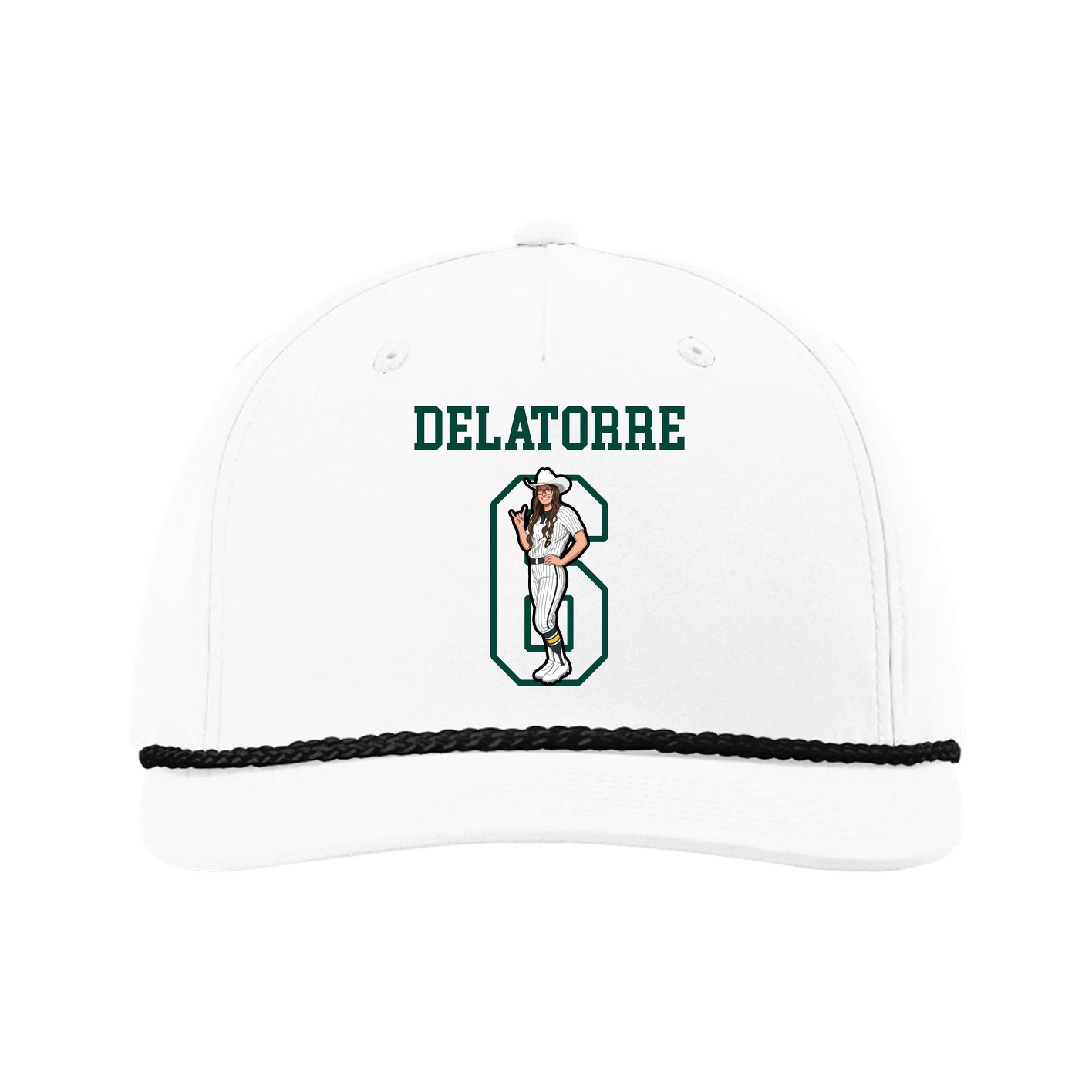 Five-Panel Classic Rope Cap — Shirsey in White