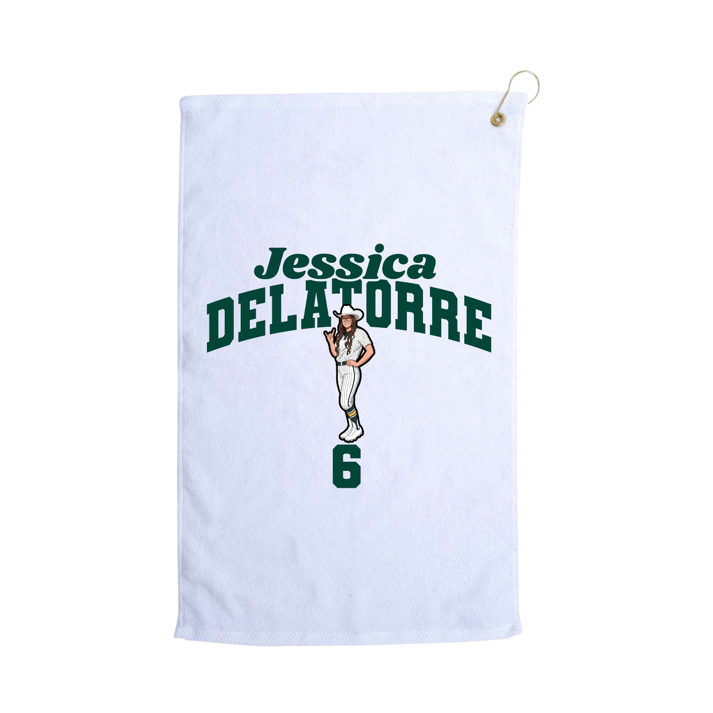 Golf Towel — Signature Arch in White