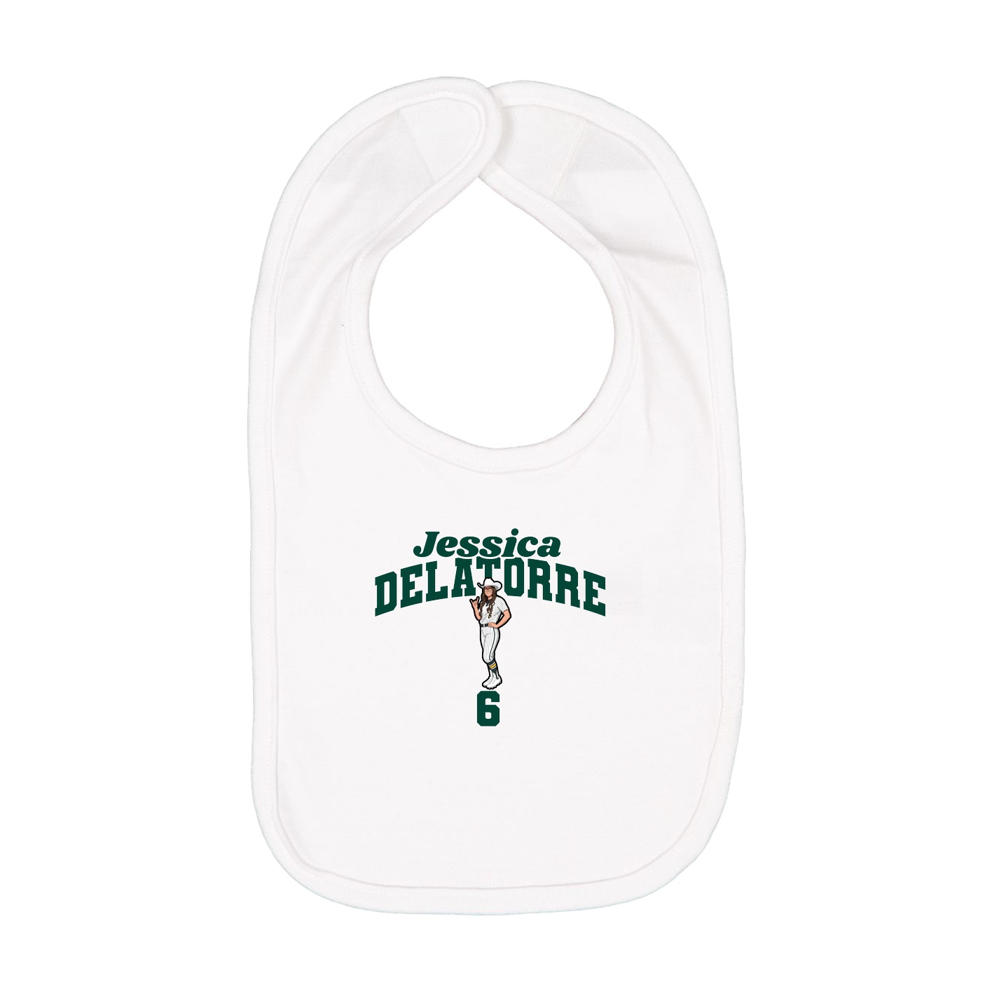 Infant Bib — Signature Arch in White