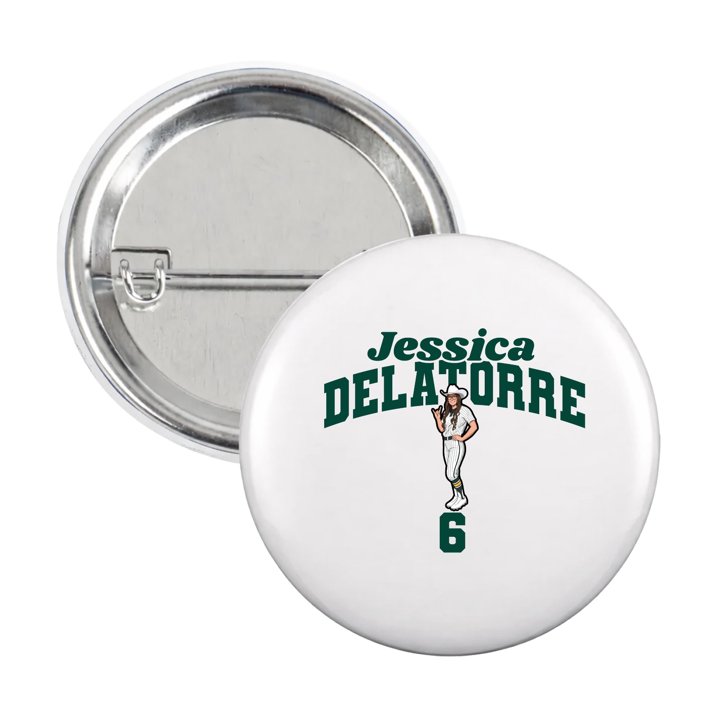 Game Day Button — Signature Arch in White