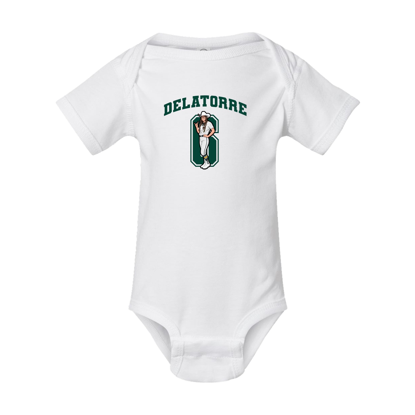 Baby Onesie — Number in White