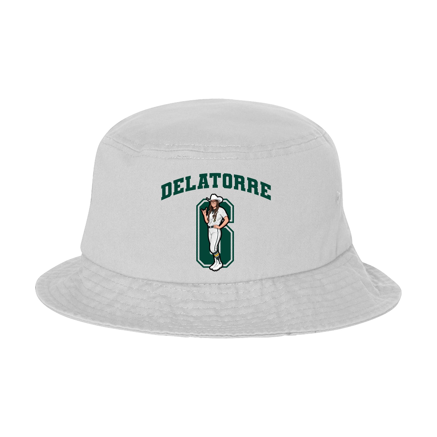 Bucket Cap — Number in White