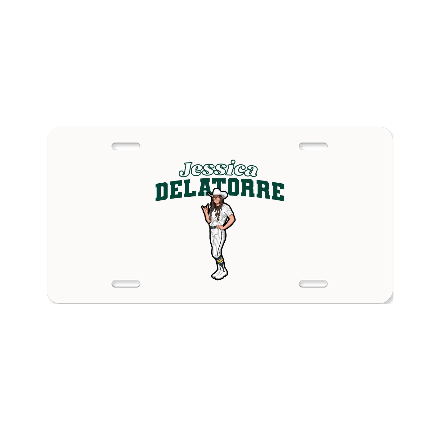 License Plate — Name Arch in Classic