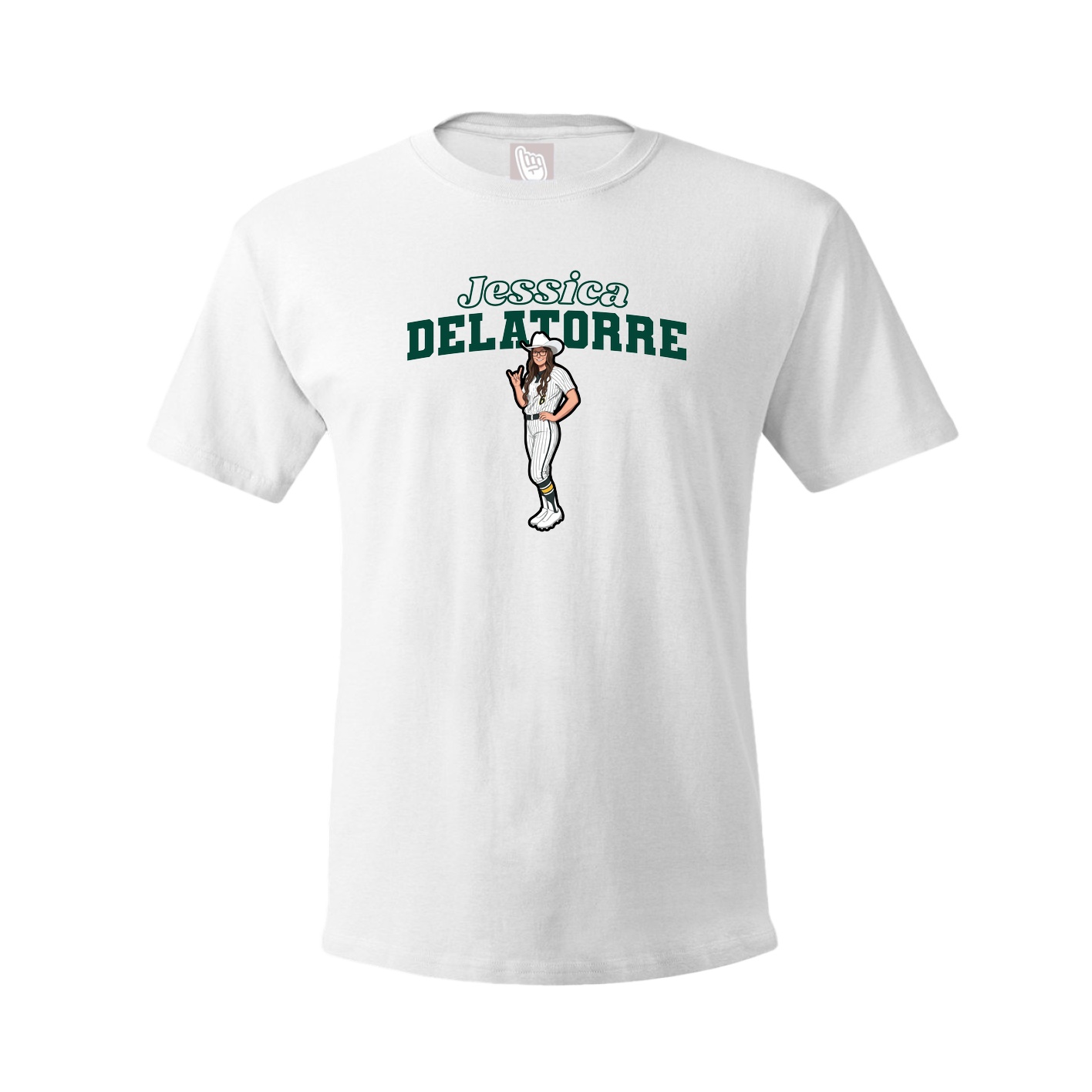 Youth Tee — Name Arch in White