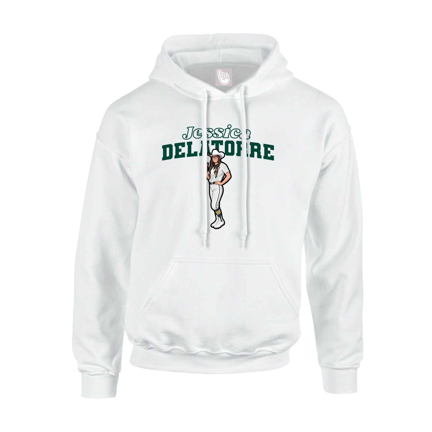 Hoodie — Name Arch in White