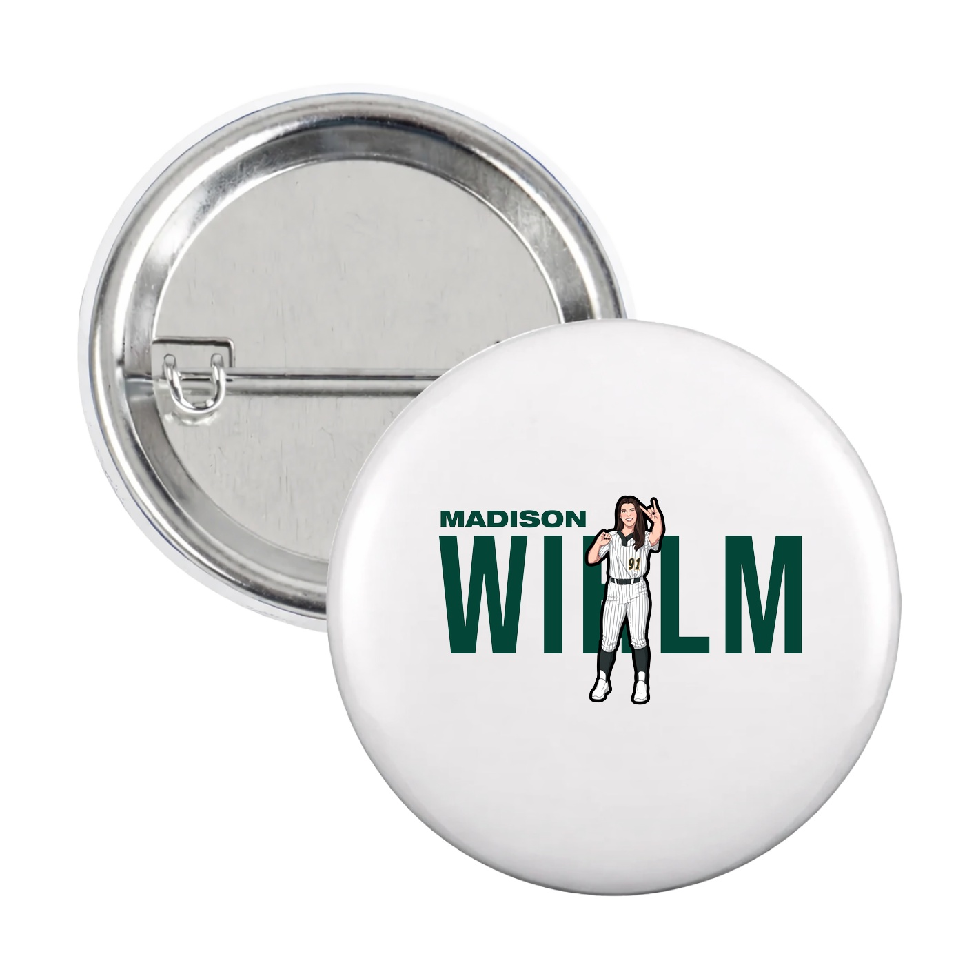 Game Day Button — Player Name in White