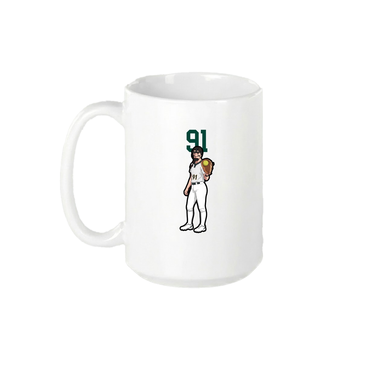 15oz Coffee Mug — Number Top in White