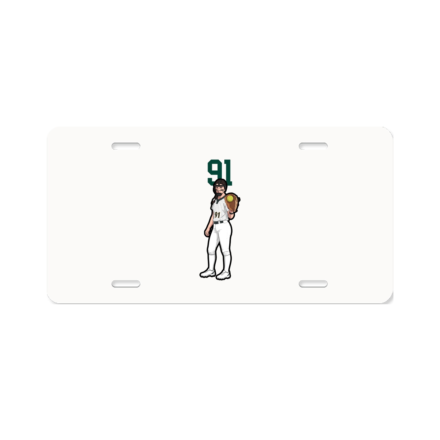 License Plate — Number Top in Classic