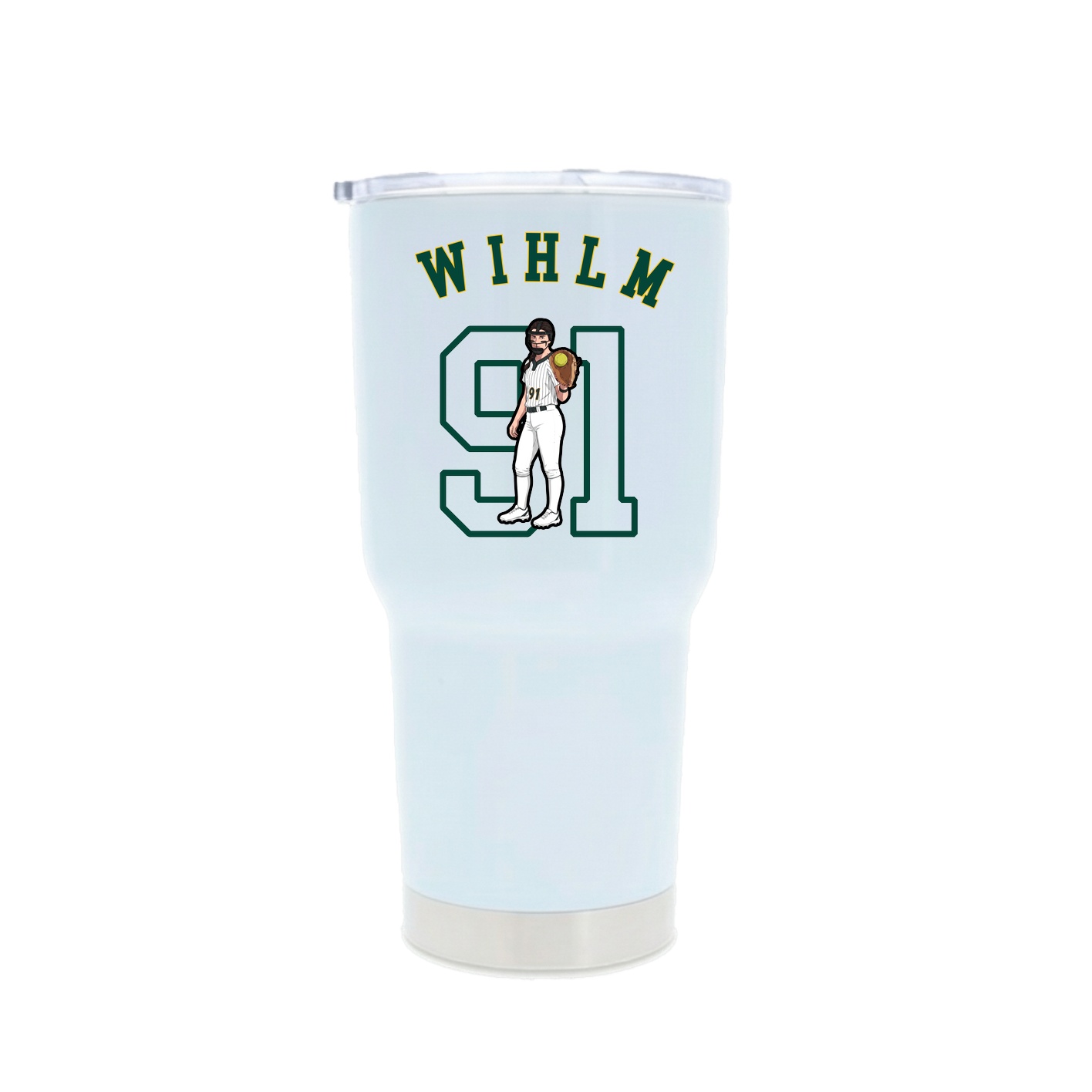 30oz Stainless Steel Tumbler — Shirsey Arch in White