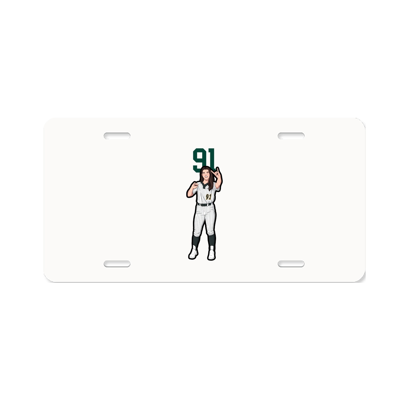 License Plate — Number Top in Classic