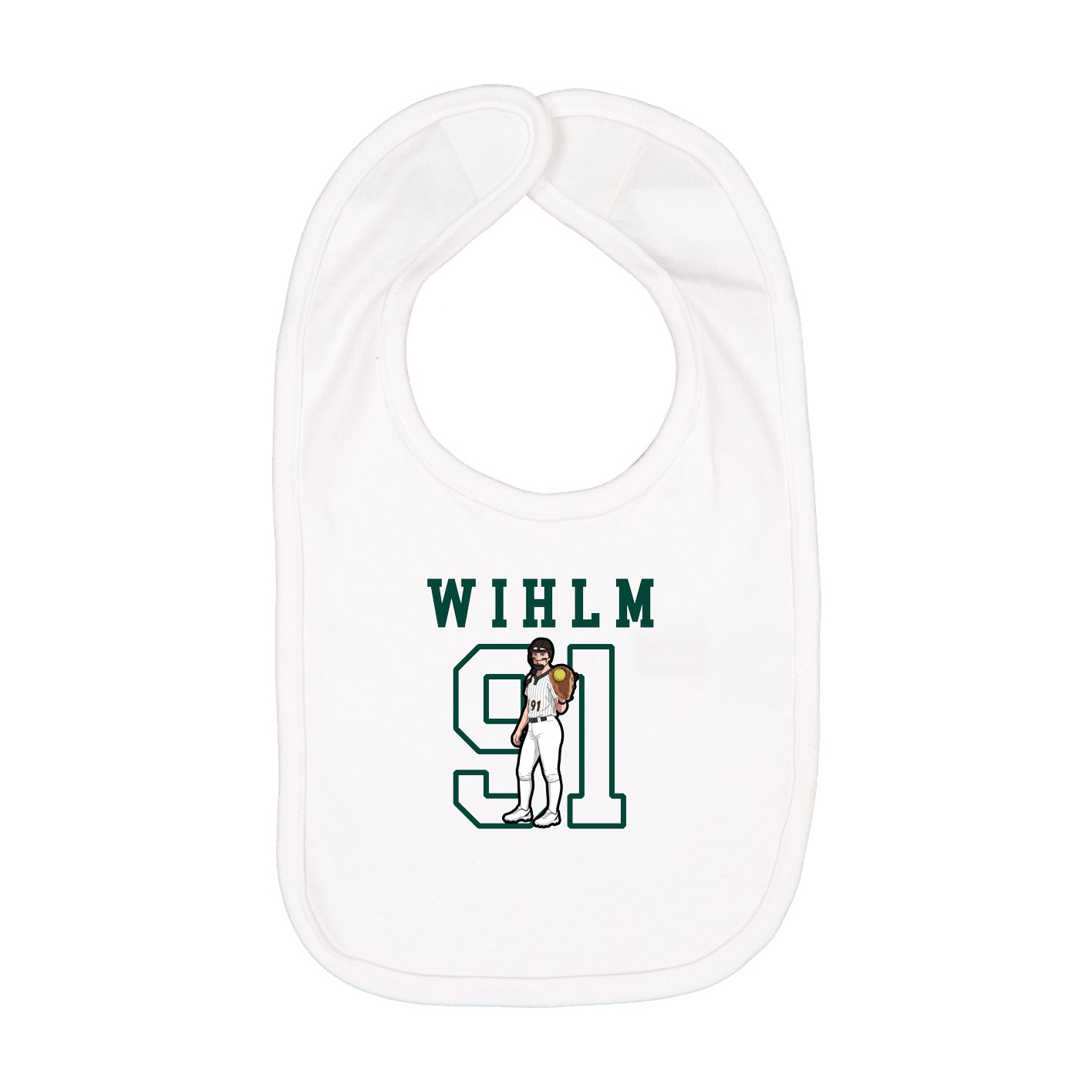 Infant Bib — Shirsey in White