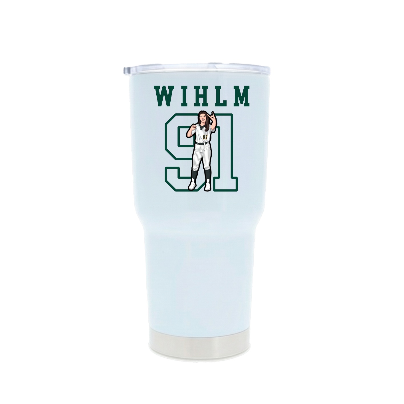 30oz Stainless Steel Tumbler — Shirsey in White