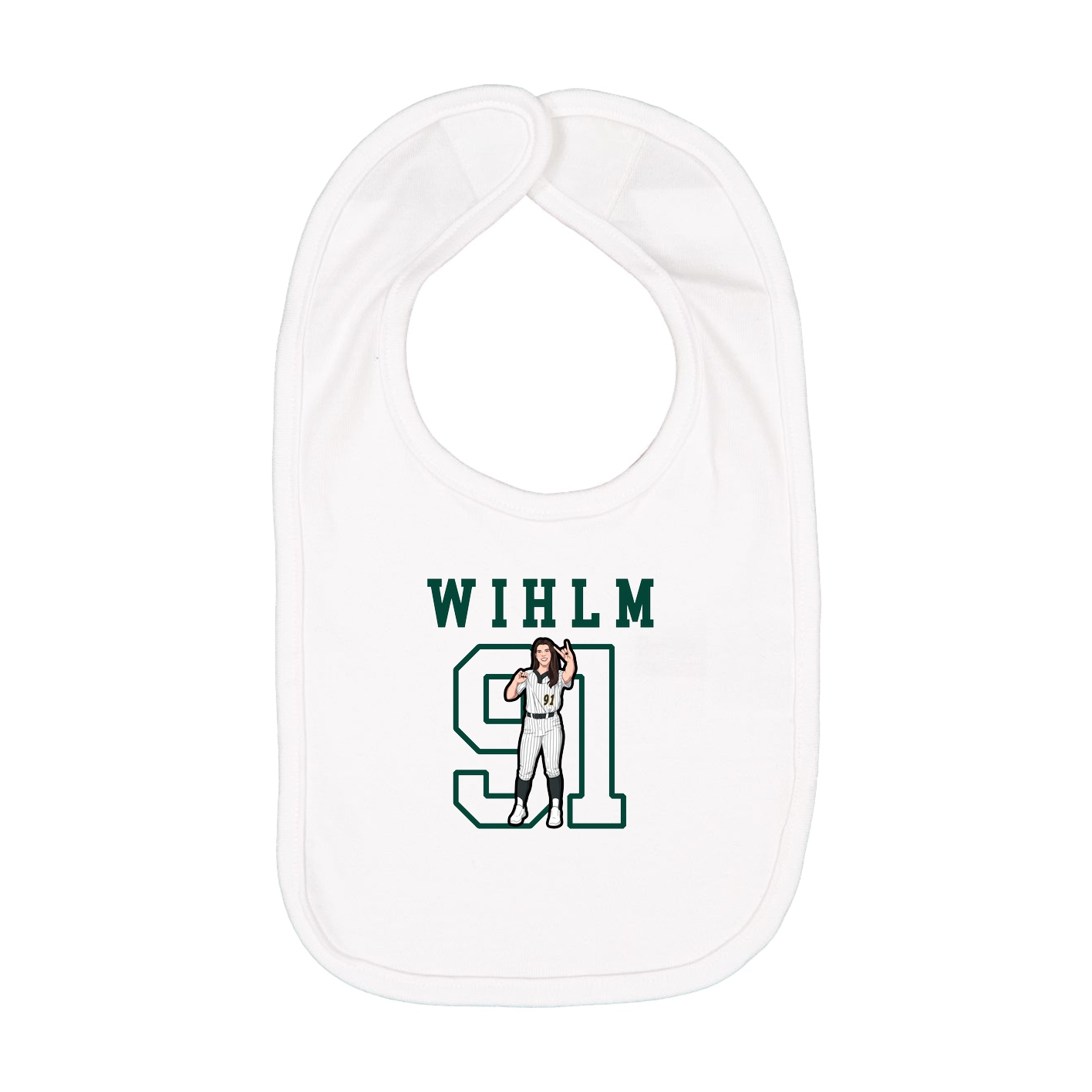 Infant Bib — Shirsey in White