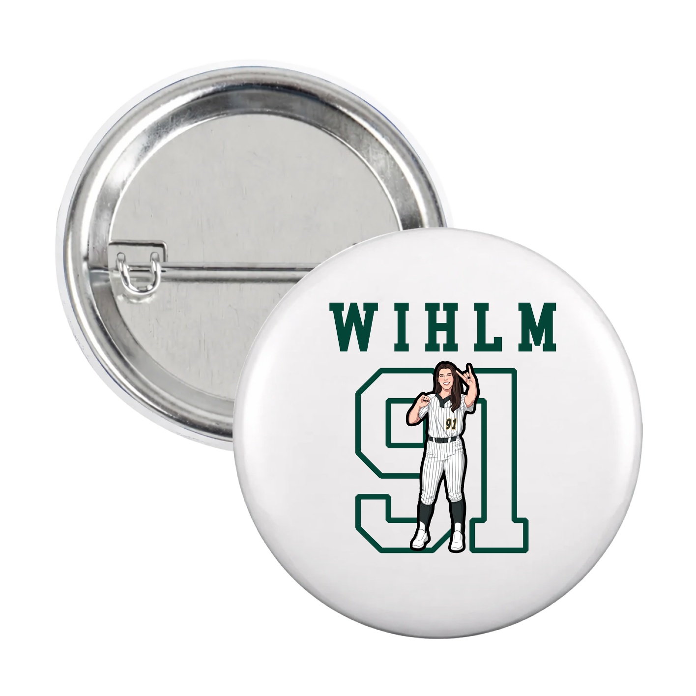 Game Day Button — Shirsey in White