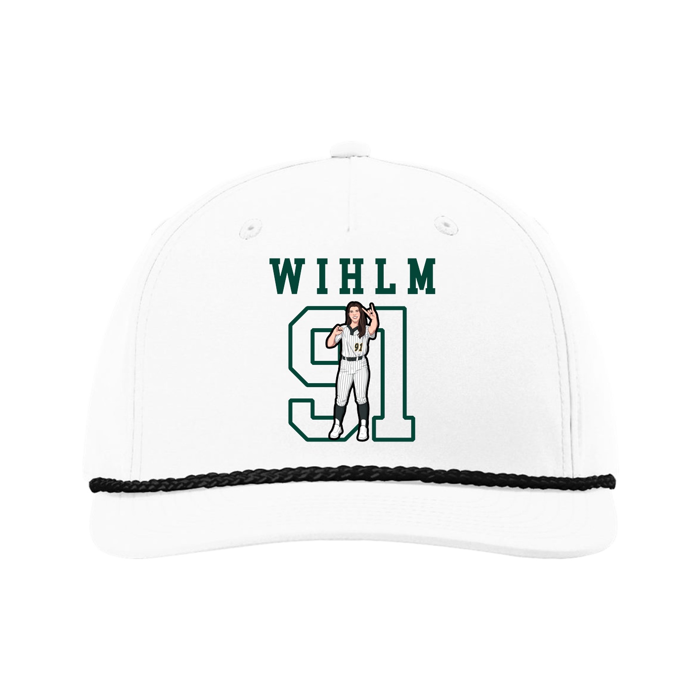 Five-Panel Classic Rope Cap — Shirsey in White