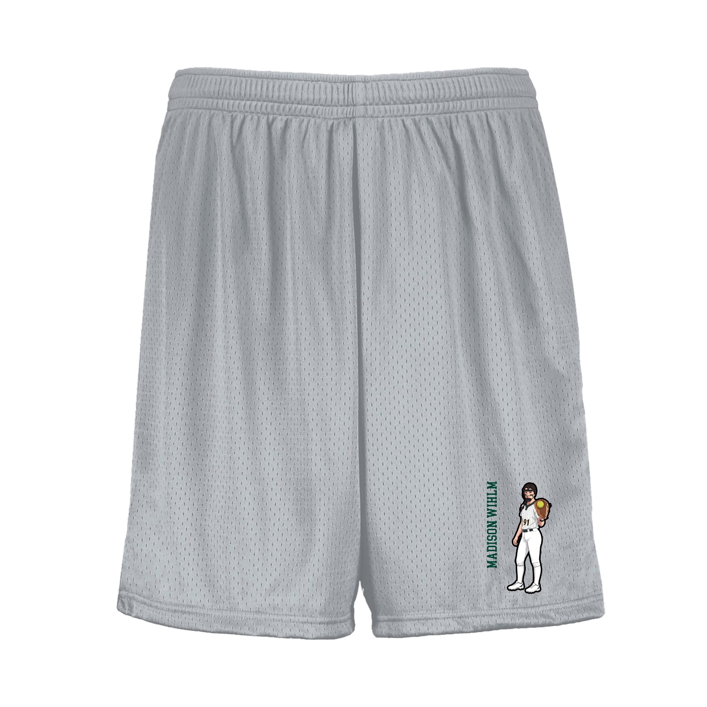 Shorts — Name Vertical in Silver