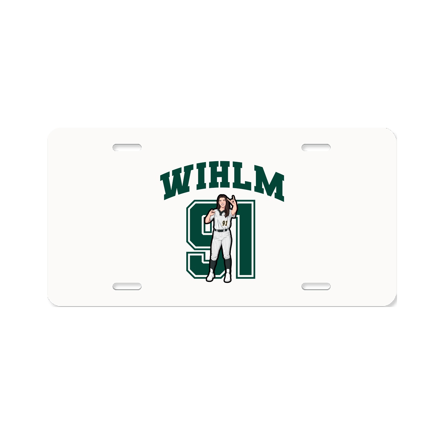 License Plate — Number in Classic