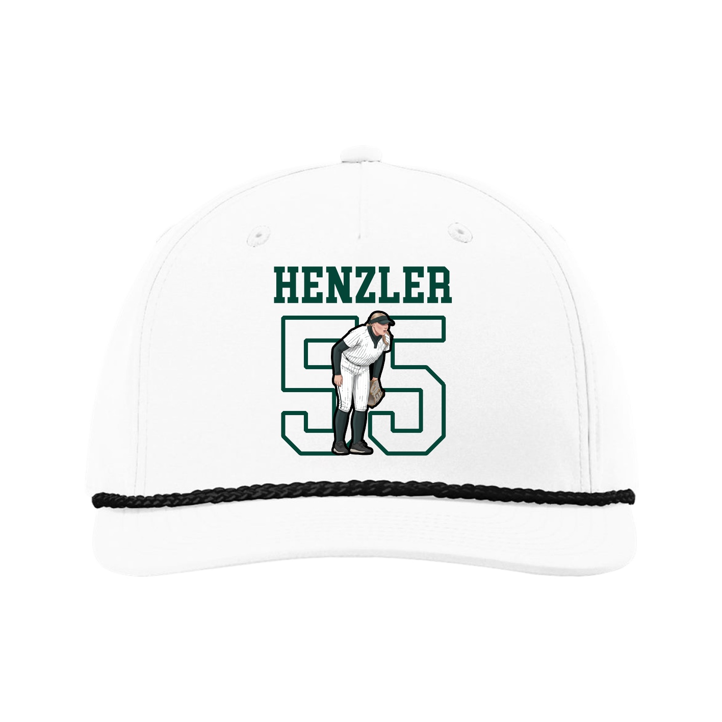 Five-Panel Classic Rope Cap — Shirsey in White