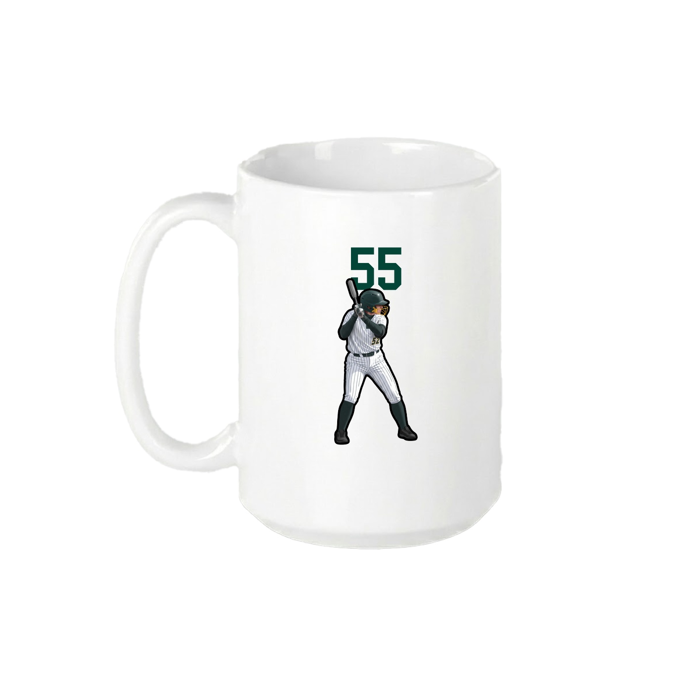 15oz Coffee Mug — Number Top in White