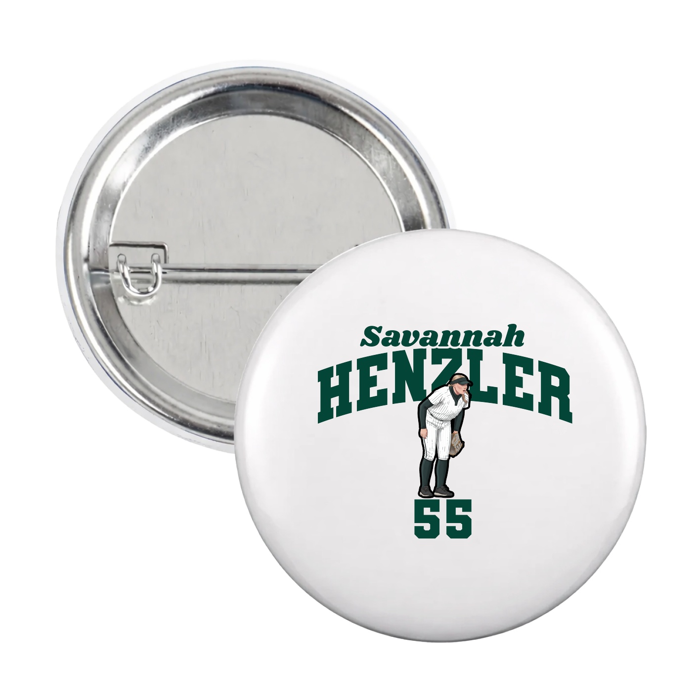 Game Day Button — Signature Arch in White