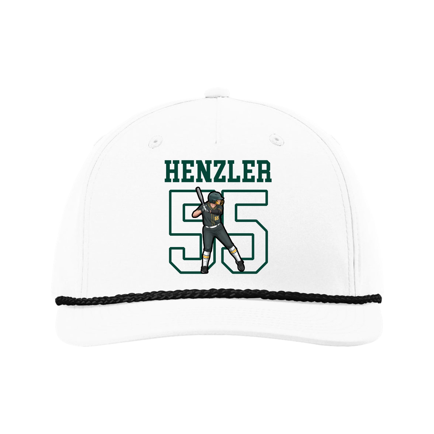Five-Panel Classic Rope Cap — Shirsey in White