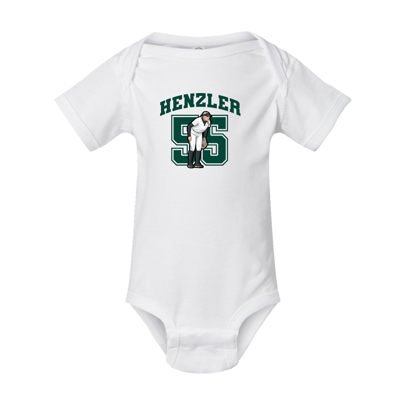 Baby Onesie — Number in White
