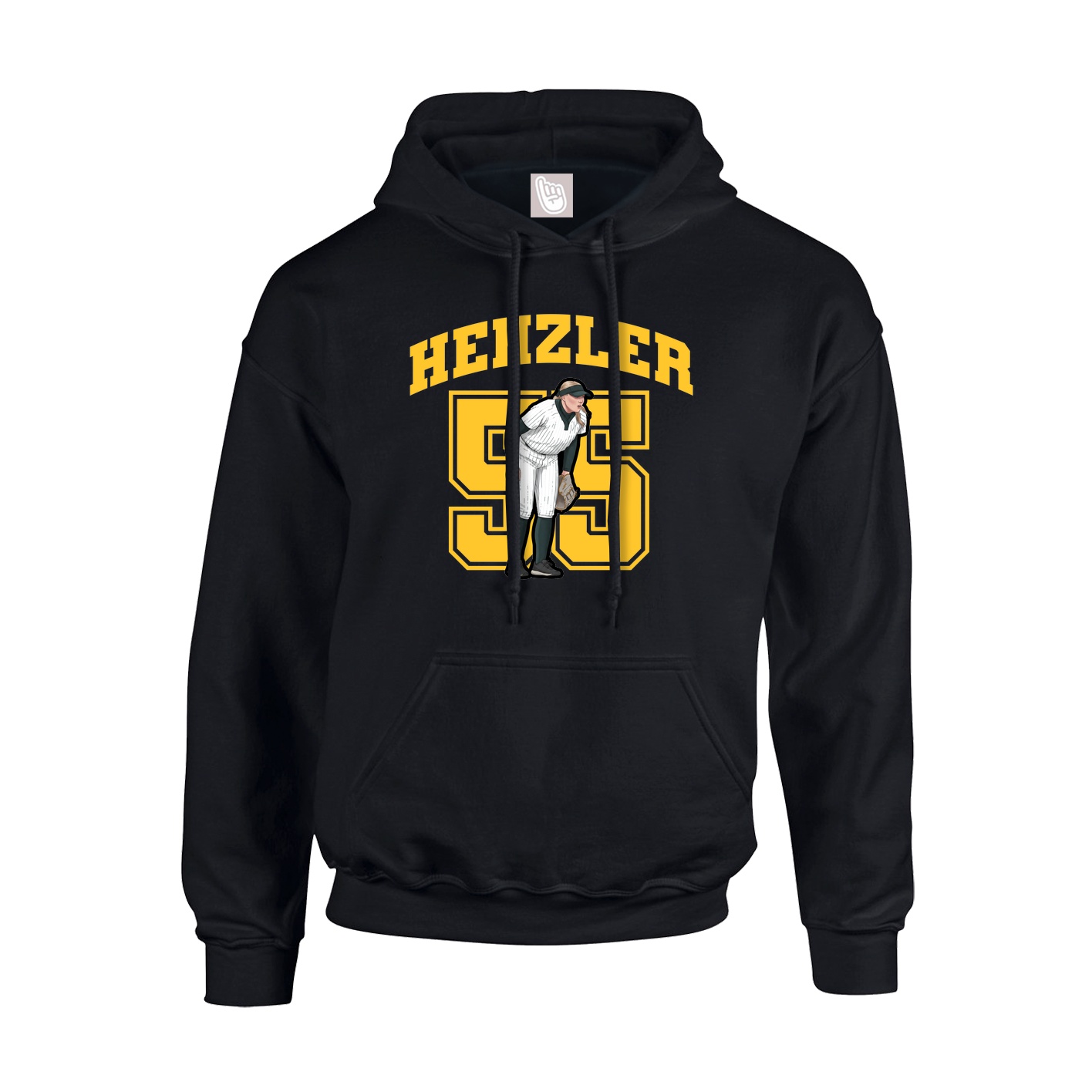 Youth Hoodie — Number in Black