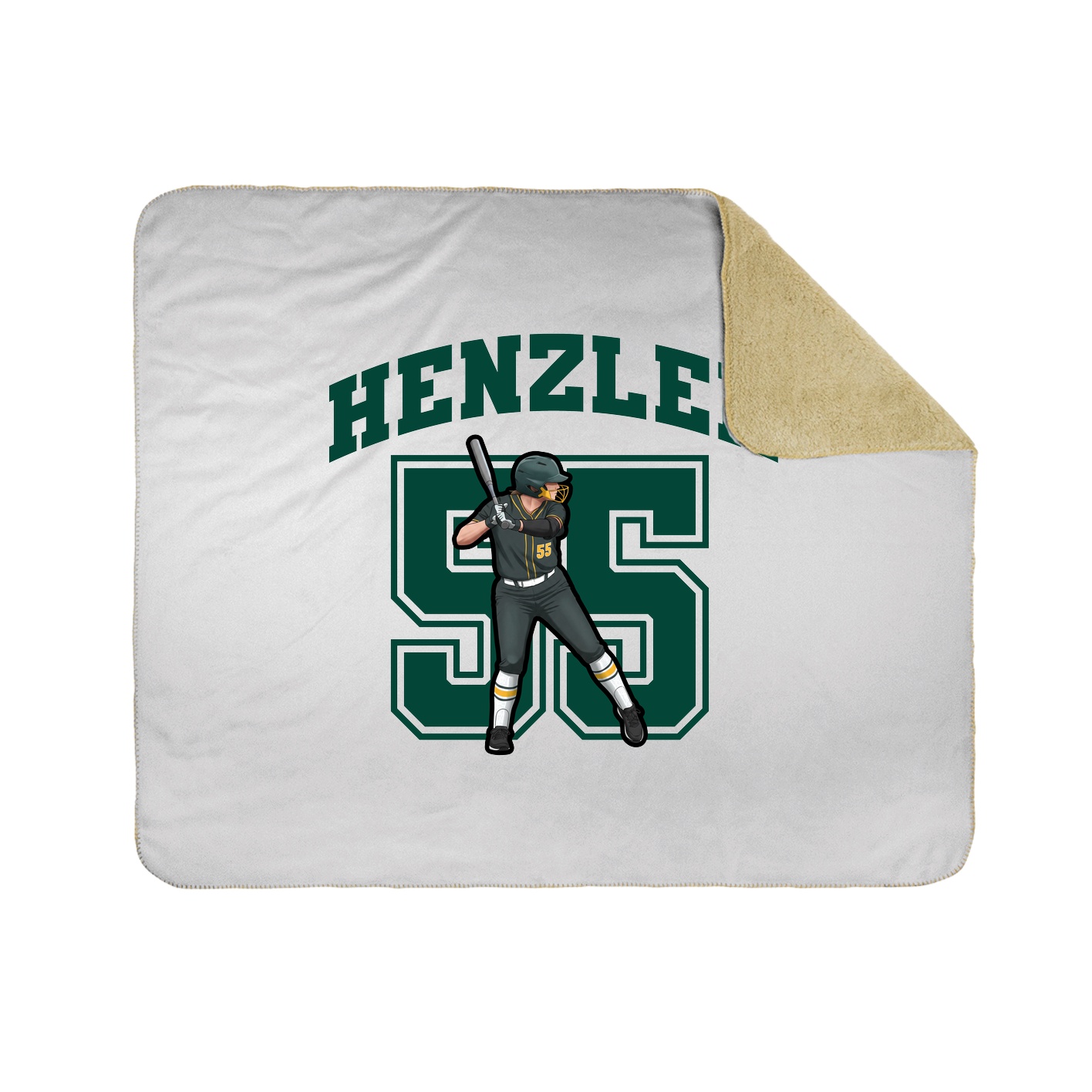 Throw Blanket — Number in White