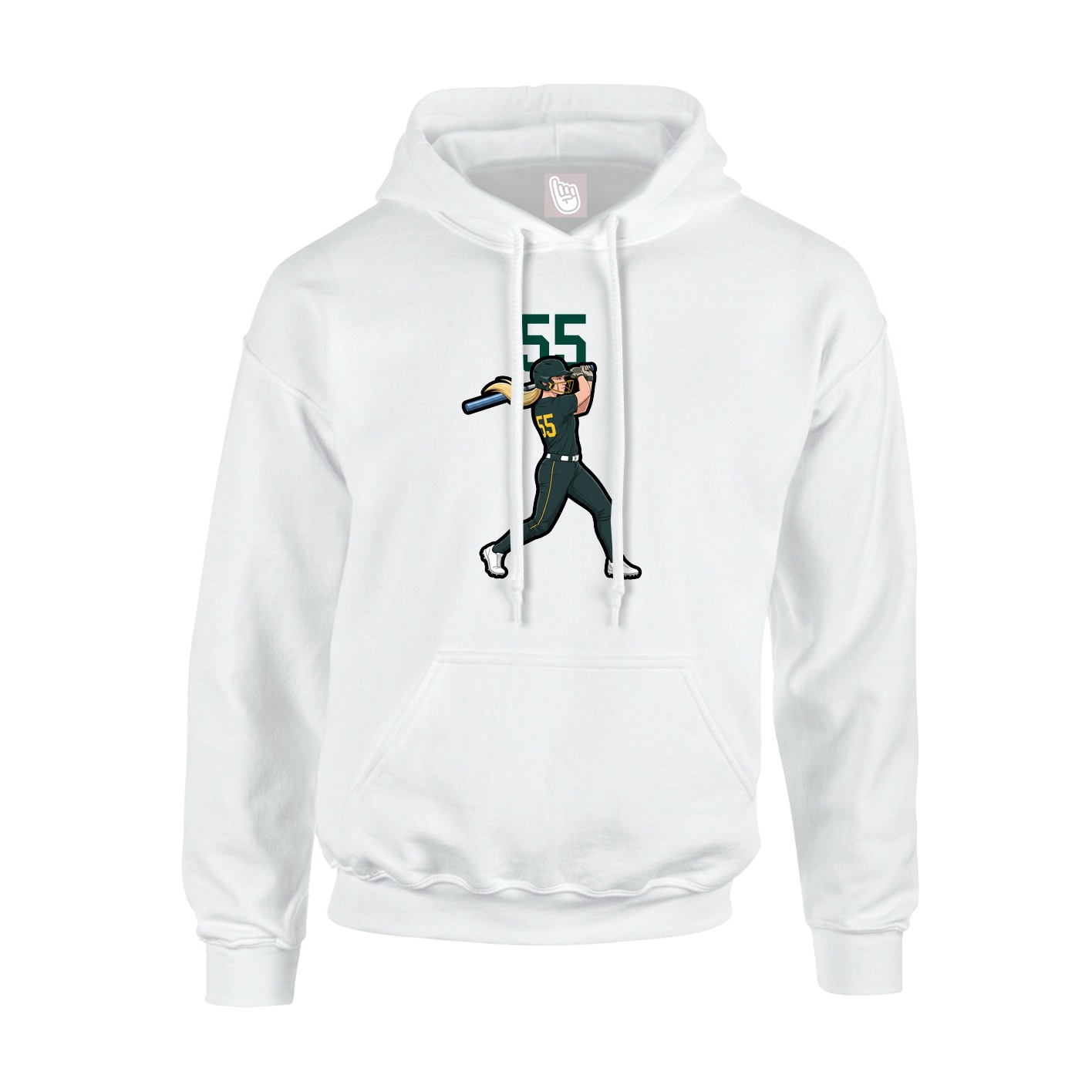 Hoodie — Number Top in White