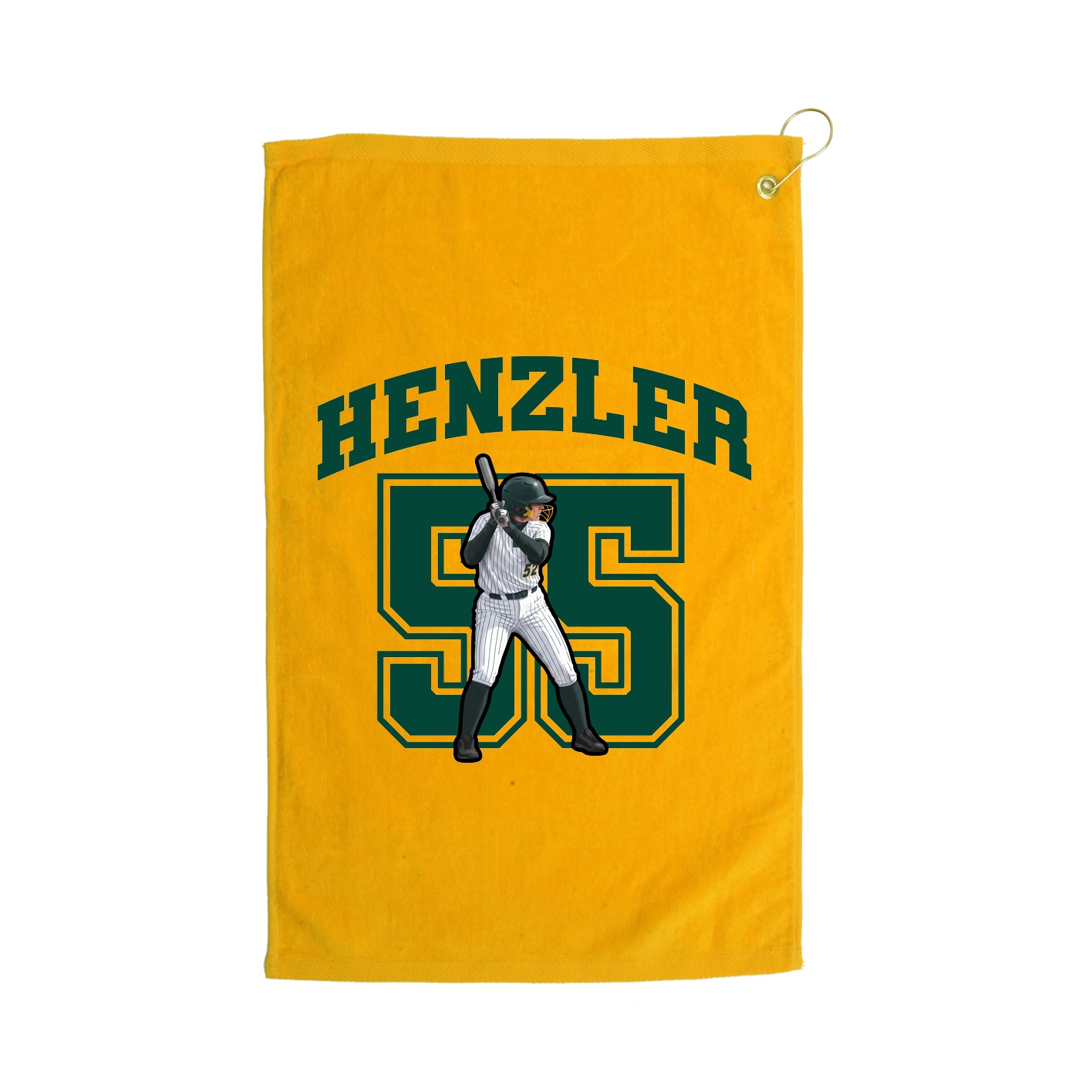 Golf Towel — Number in Gold