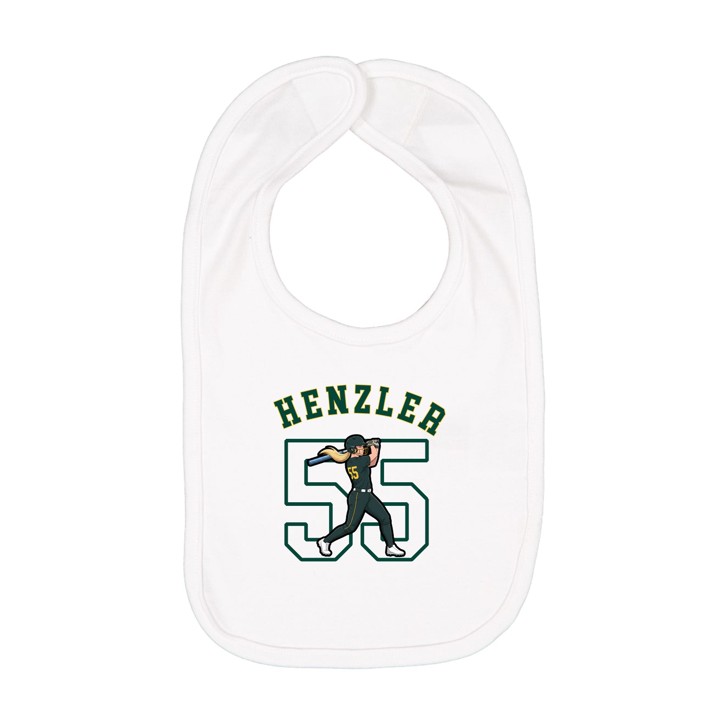 Infant Bib — Shirsey Arch in White