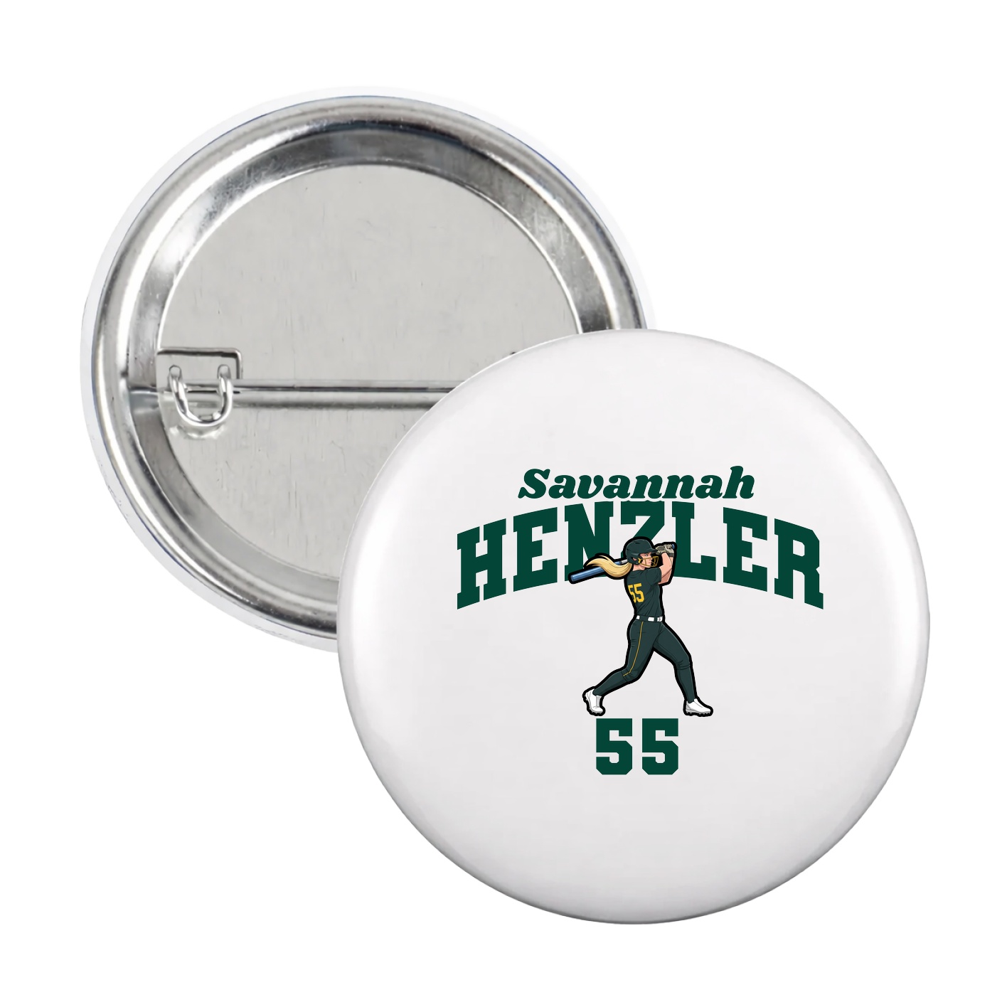 Game Day Button — Signature Arch in White