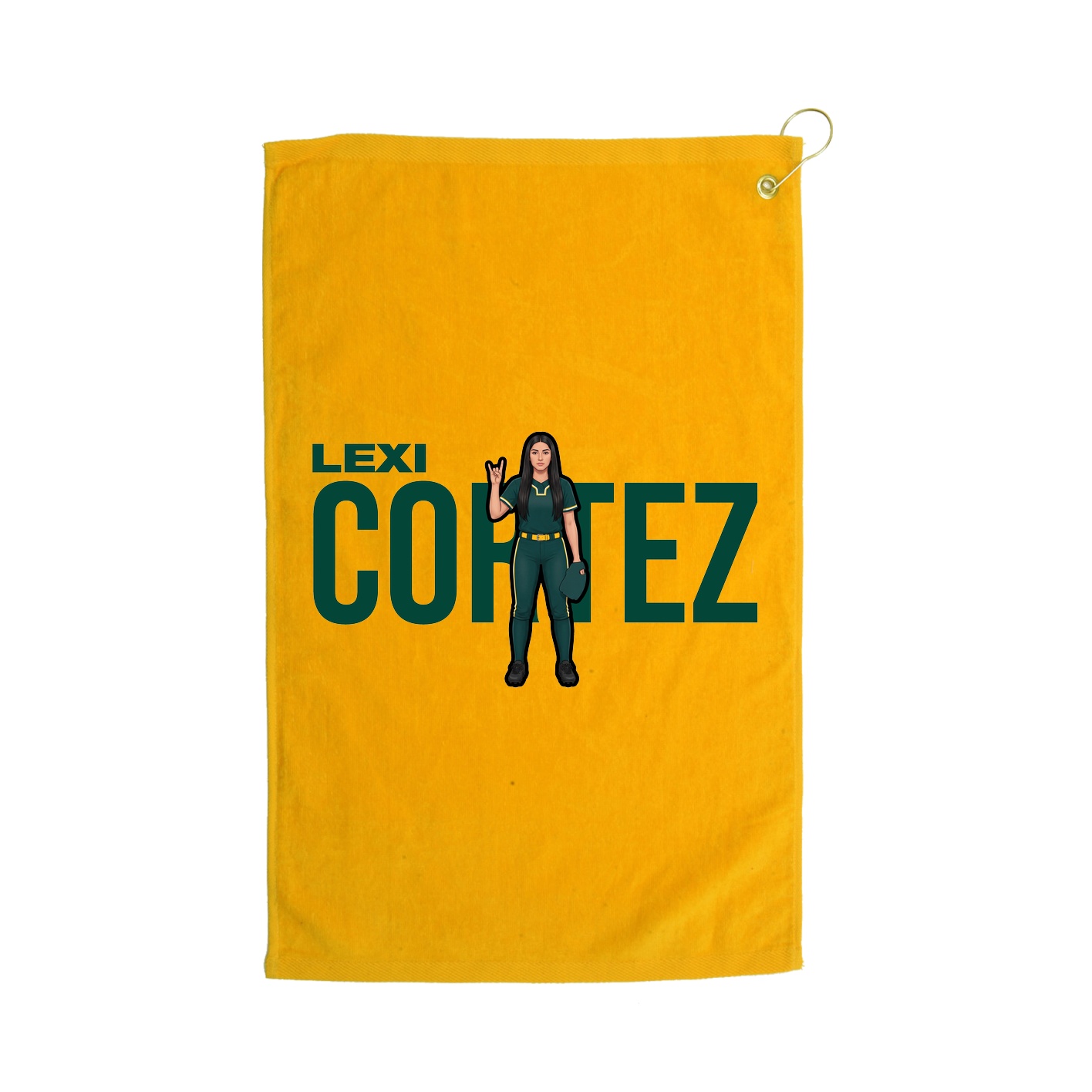 Golf Towel — Player Name in Gold