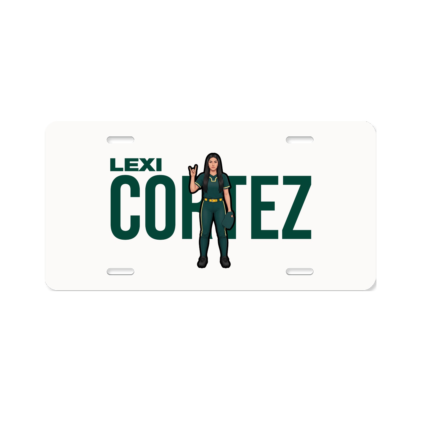 License Plate — Player Name in Classic