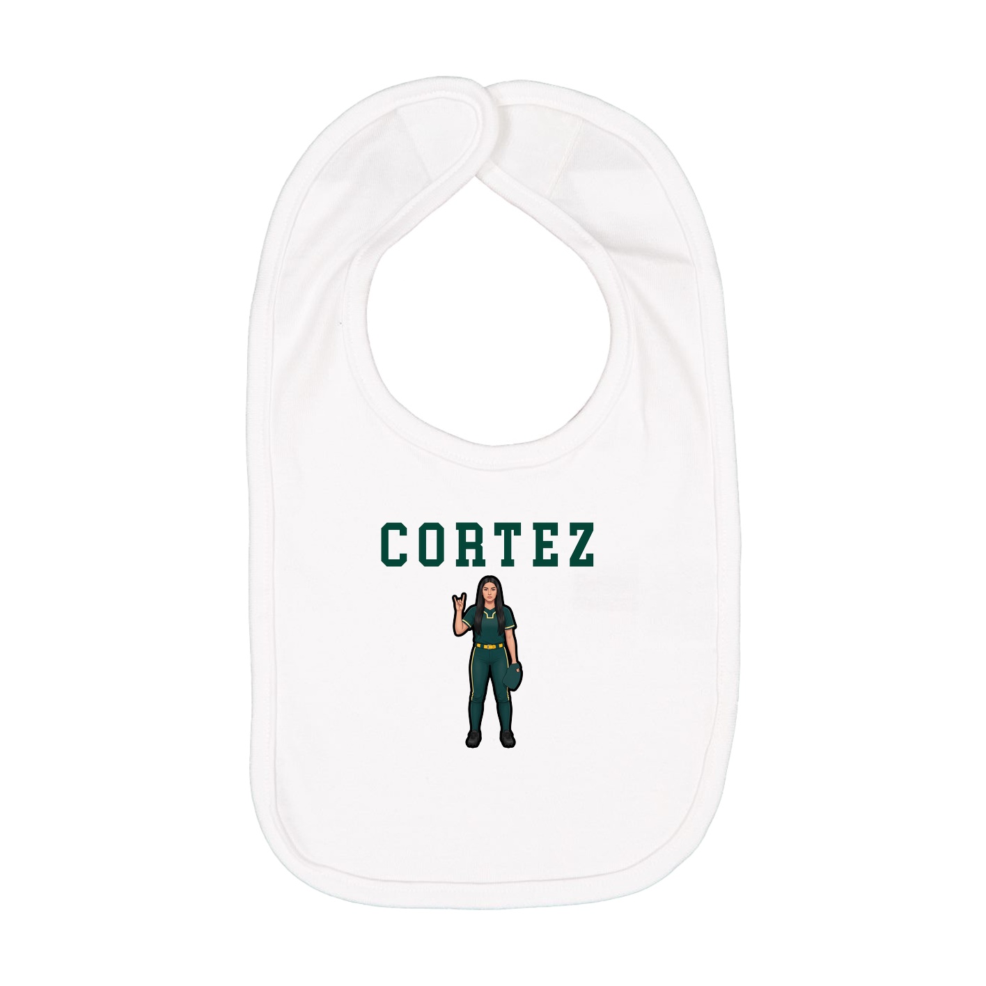 Infant Bib — Shirsey in White