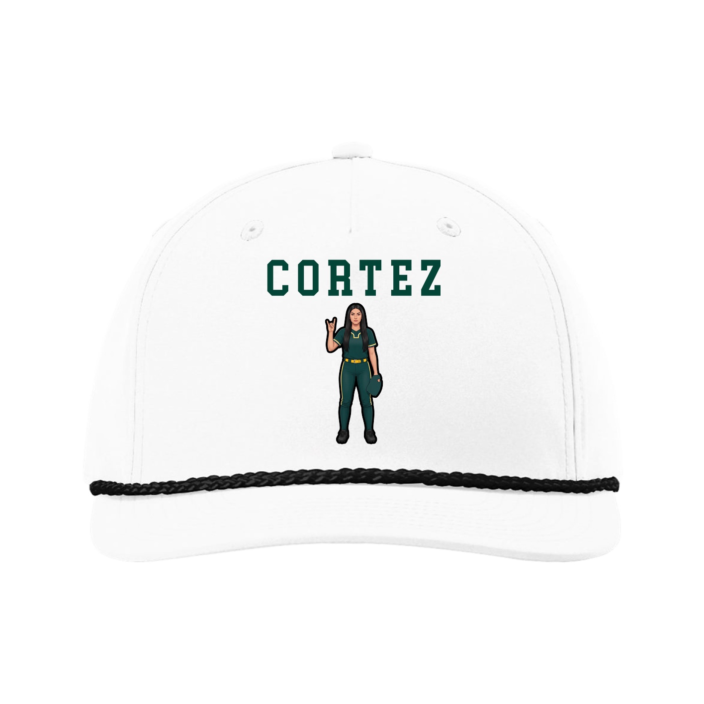 Five-Panel Classic Rope Cap — Shirsey in White