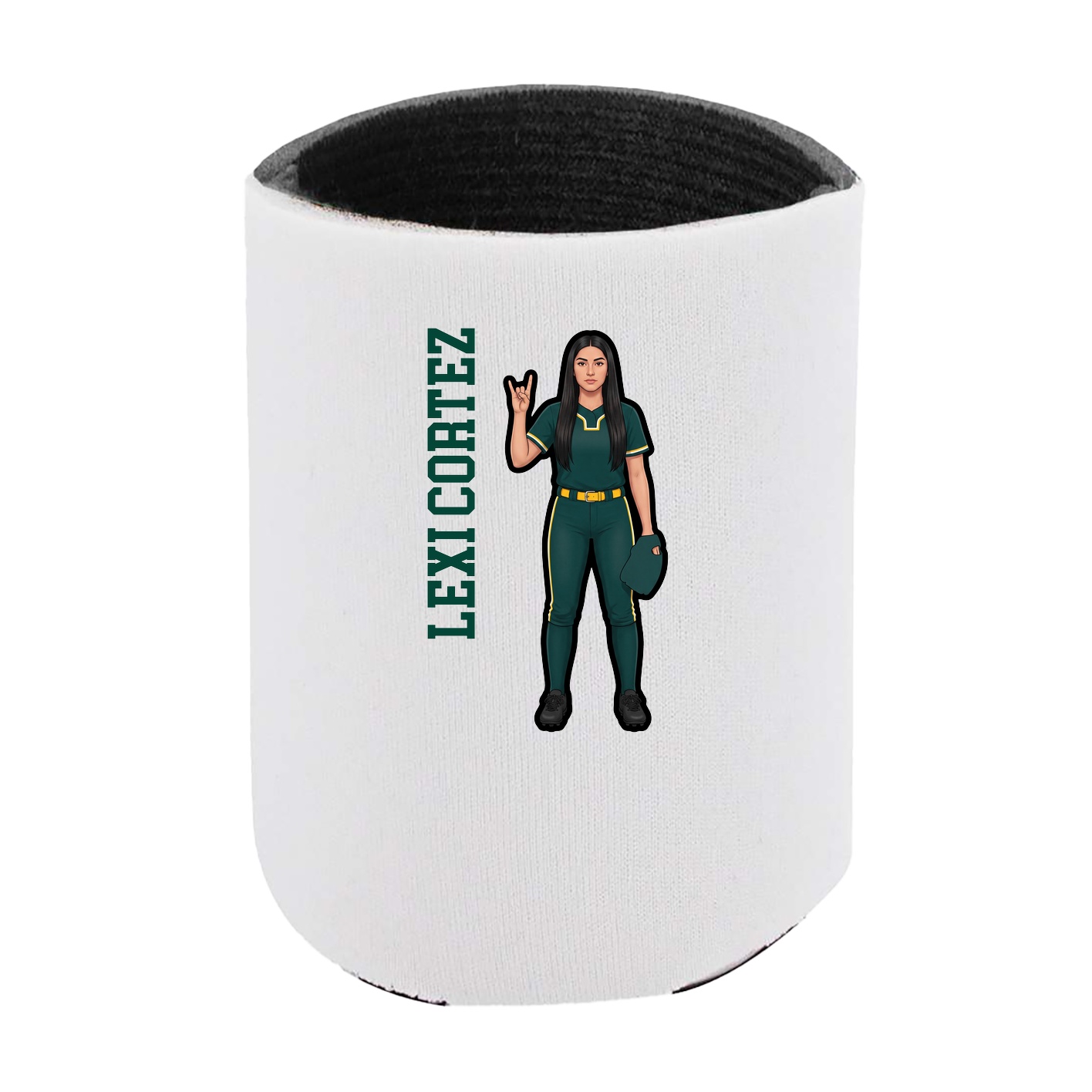 Can Holder — Name Vertical in White