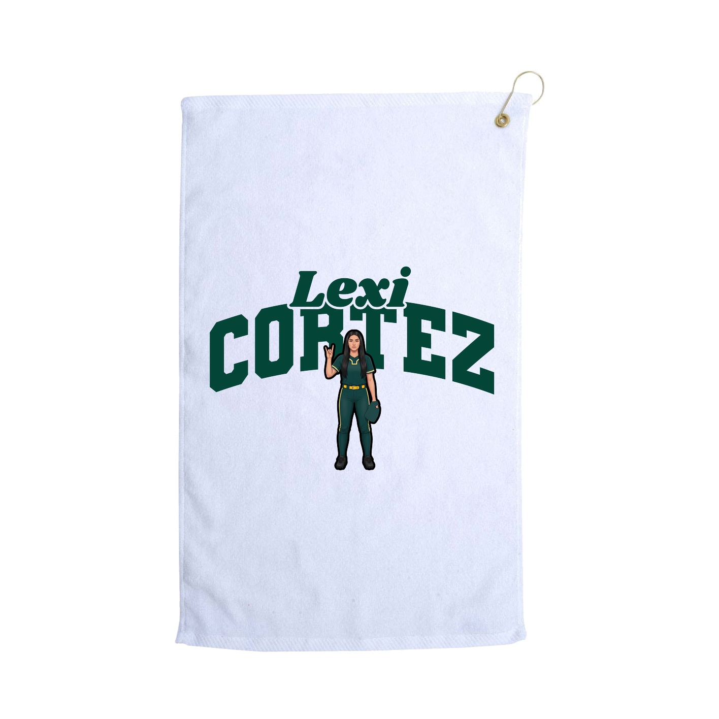 Golf Towel — Signature Arch in White