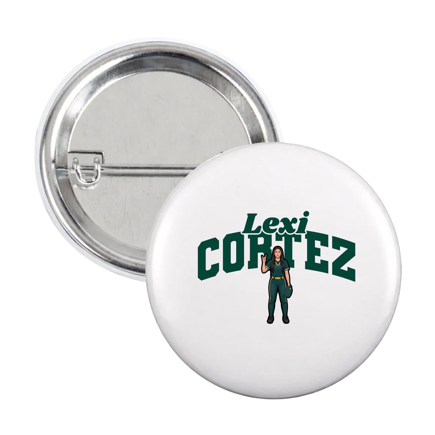 Game Day Button — Signature Arch in White
