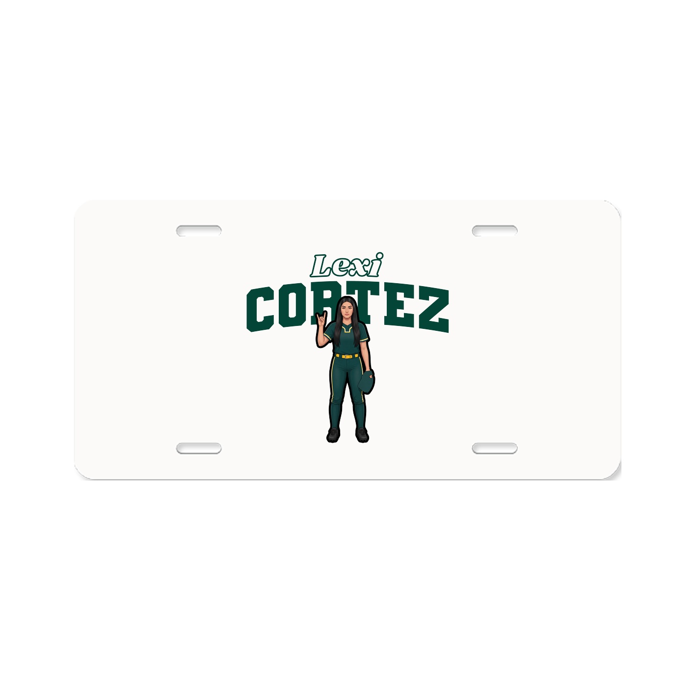 License Plate — Name Arch in Classic