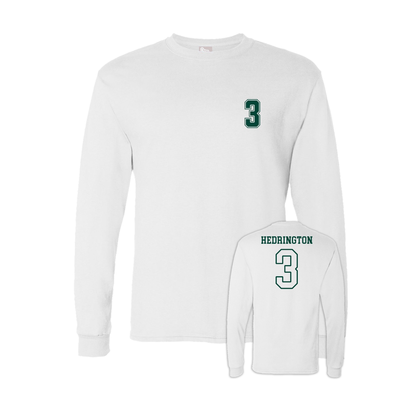 Long Sleeve Tee — Chest Back in White