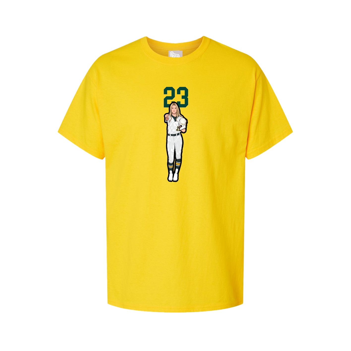 Youth Tee — Number Top in Gold