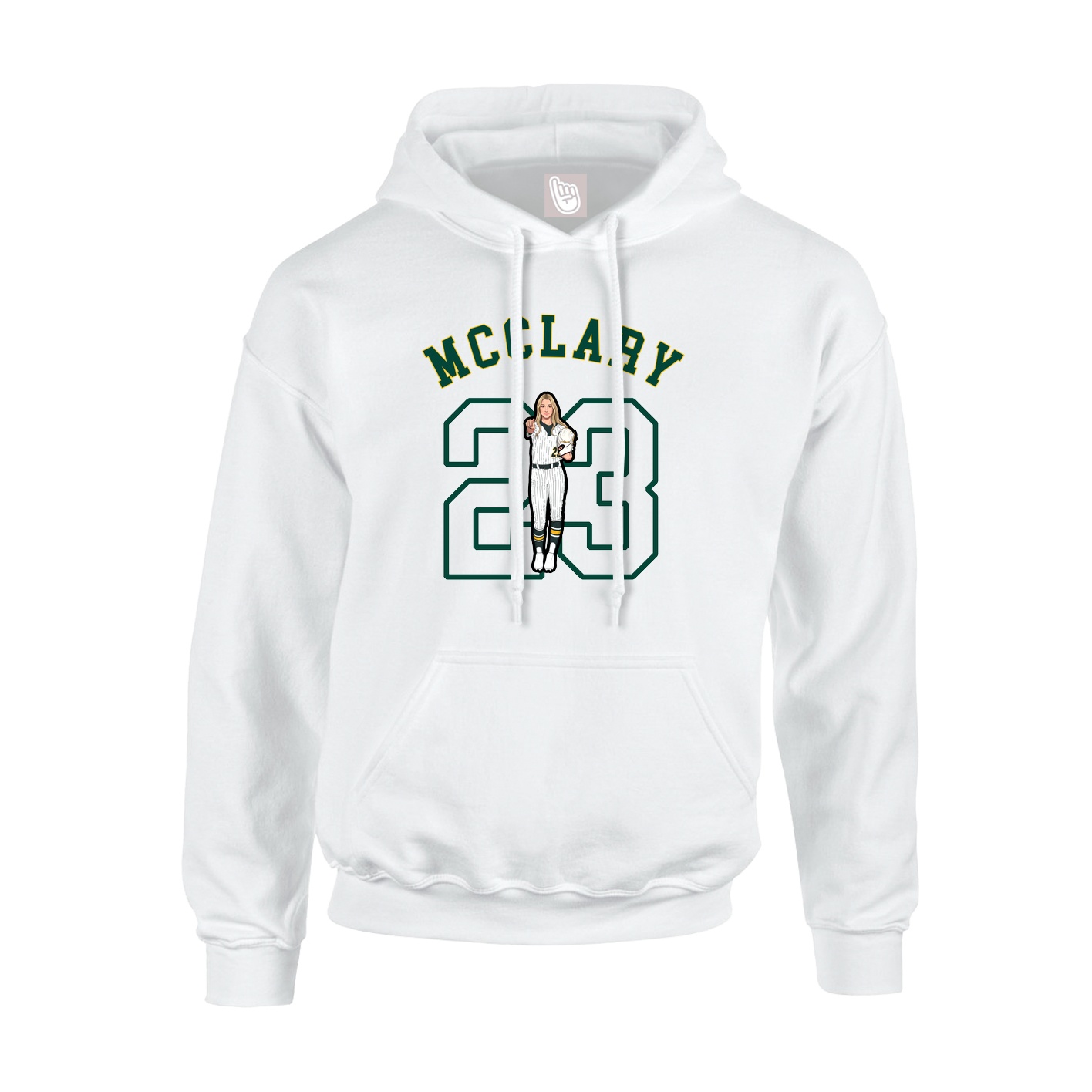 Youth Hoodie — Shirsey Arch in White