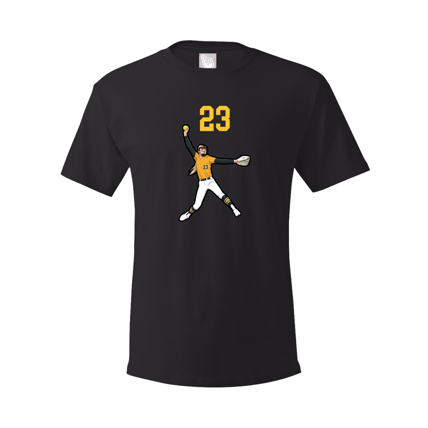 Youth Tee — Number Top in Black