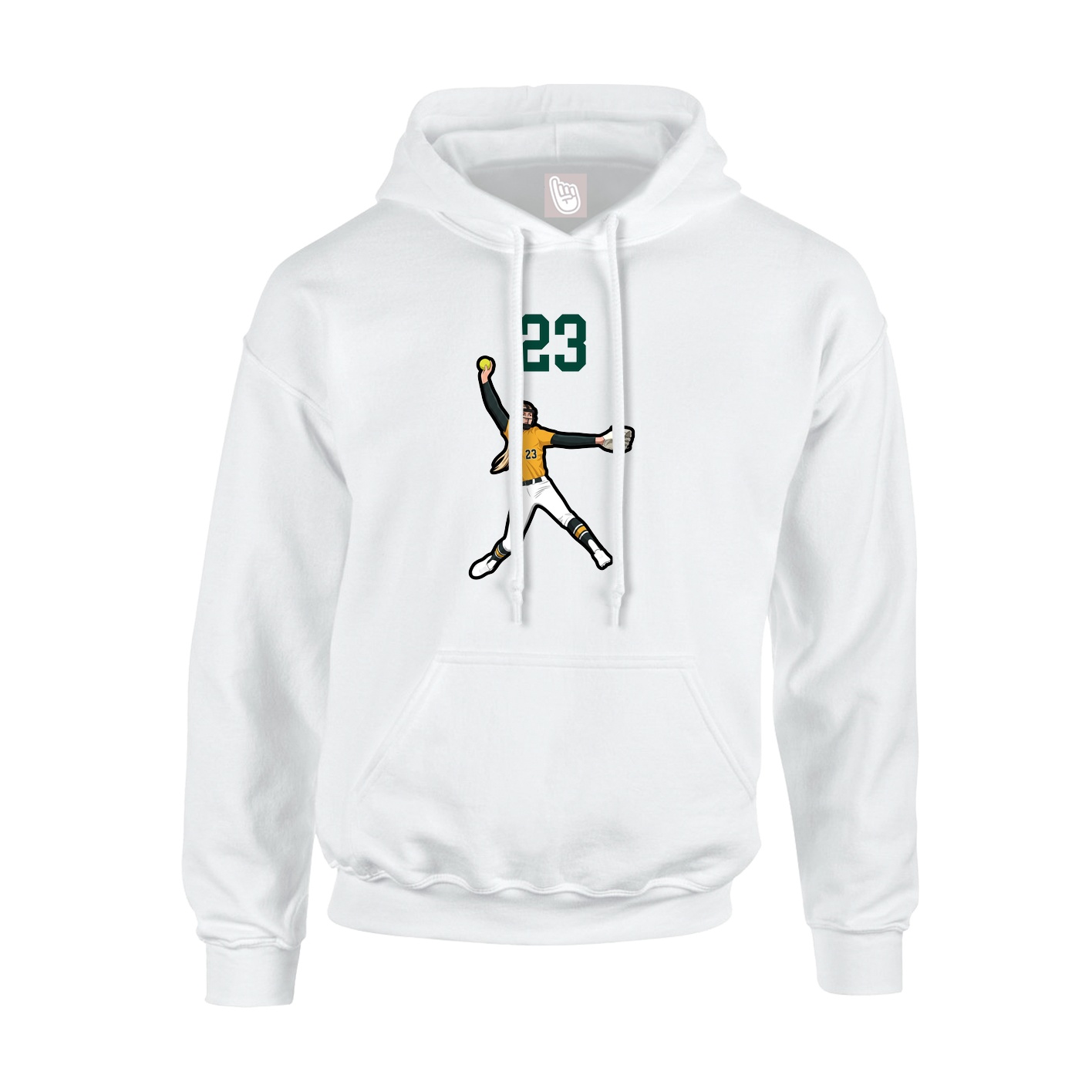 Hoodie — Number Top in White