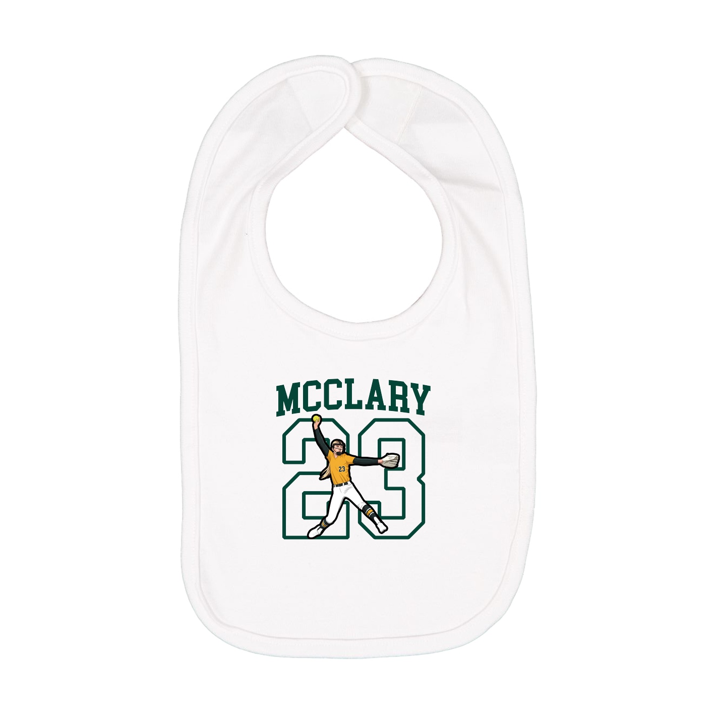 Infant Bib — Shirsey in White