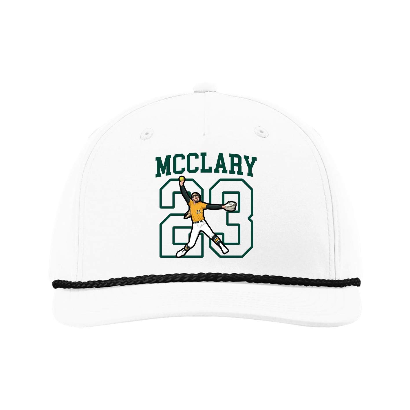 Five-Panel Classic Rope Cap — Shirsey in White
