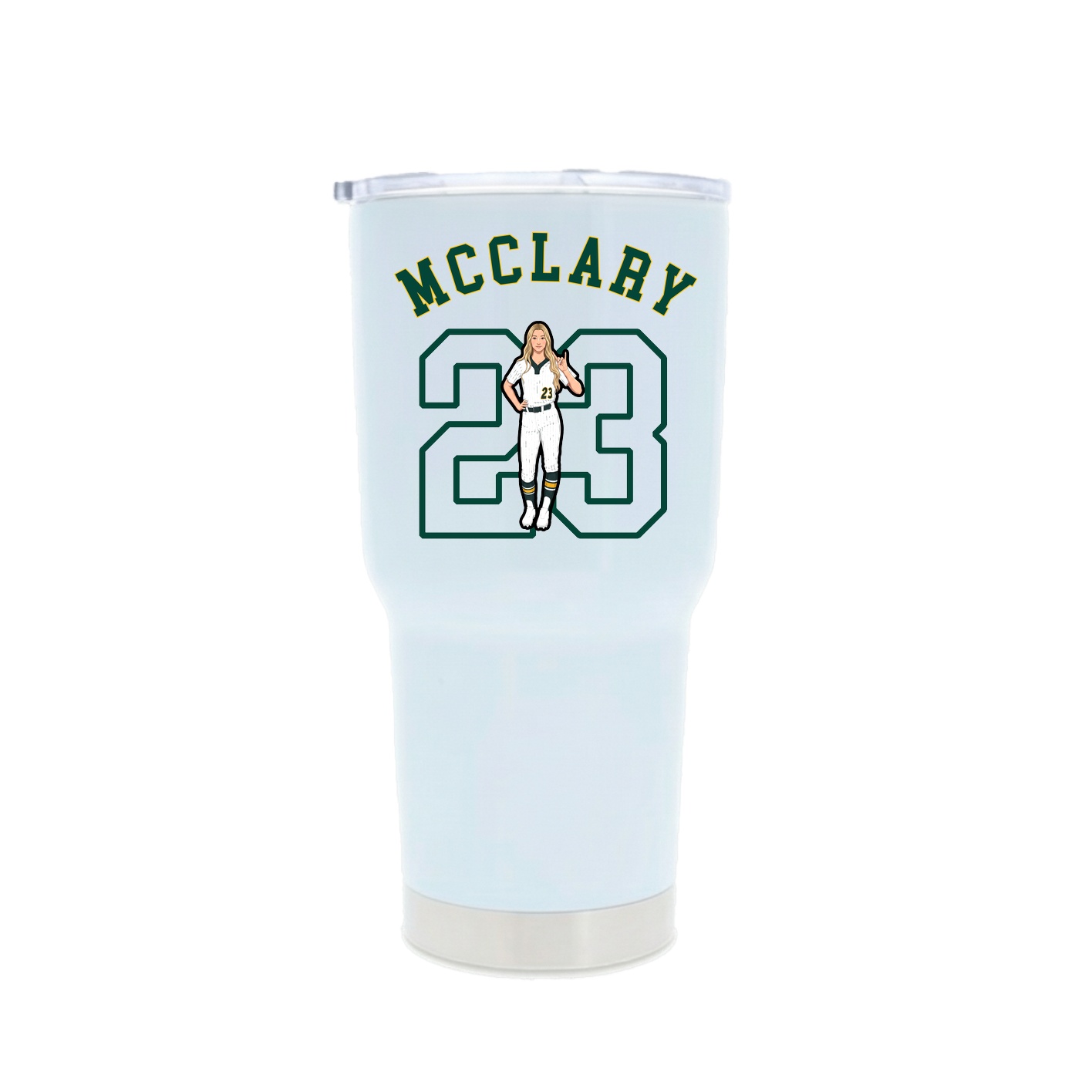 30oz Stainless Steel Tumbler — Shirsey Arch in White